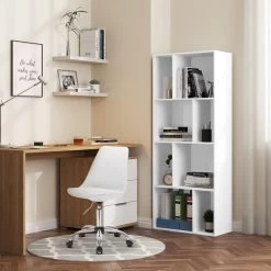 1x Arbeitshocker Schreibtischstuhl, Stufenlos Höhenverstellbar, Kunstleder -Möbel Store 1 Arbeitshocker Schreibtischstuhl stufenlos h henverstellbar Kunstleder BS39ws weiss1 1280x1280