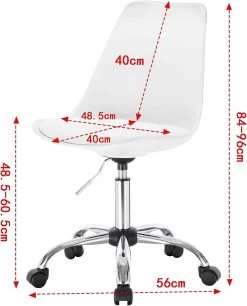 1x Arbeitshocker Schreibtischstuhl, Stufenlos Höhenverstellbar, Kunstleder -Möbel Store 1 Arbeitshocker Schreibtischstuhl stufenlos h henverstellbar Kunstleder BS39ws weiss2 1280x1280