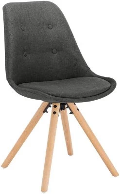 Esszimmerstuhl, Küchenstuhl, Sitzfläche Aus Leinen, Holzgestell