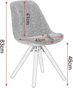 Esszimmerstuhl, Küchenstuhl, Sitzfläche Aus Leinen, Holzgestell -Möbel Store 1 Stueck Esszimmerstuhl Sitzflaeche aus Leinen Kuechenstuhl BH54gr 1 grau3 1280x1280
