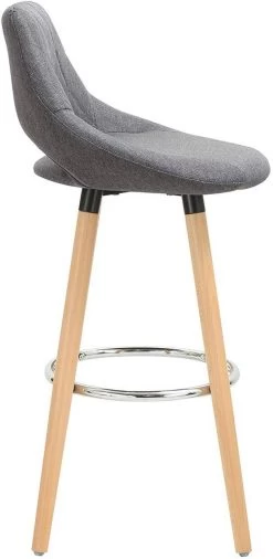 1 X Barhocker Barstuhl Aus Leinen Holzgestell Küchenstuhl -Möbel Store 1 x Barhocker Barstuhl aus Leinen Holzgestell Kuechenstuhl BH111dgr 1 MA dunkelgrau3 1280x1280