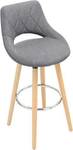 1 X Barhocker Barstuhl Aus Leinen Holzgestell Küchenstuhl -Möbel Store 1 x Barhocker Barstuhl aus Leinen Holzgestell Kuechenstuhl BH111dgr 1 MA dunkelgrau5 1280x1280