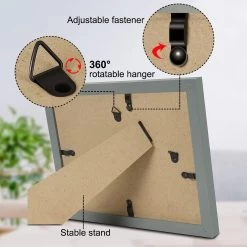 10er Set Bilderrahmen, Fotogalerie Mit Papier-Passepartout, Aus MDF Platte -Möbel Store 10er Set Bilderrahmen Fotogalerie mit Papier Passepartout aus MDF Platte BR9649gr 10 grau6 1280x1280