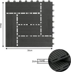 11 Stück WPC Terrassenfliesen Holzoptik Bodenfliese Klickfliese Bodenbelag -Möbel Store 11 St ck WPC Terrassenfliesen Holzoptik Bodenfliese Klickfliese Bodenbelag GTF004an Anthrazit3 1280x1280