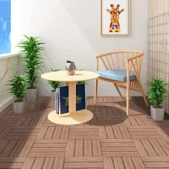 11er-Set WPC Balkonfliesen In Holzoptik Mit Relief 11 11er-Set WPC Balkonfliesen In Holzoptik Mit Relief -Möbel Store 11er Set WPC Balkonfliesen in Holzoptik mit Relief GTF006br braun3 1280x1280