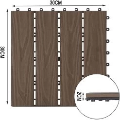 11er-Set WPC Balkonfliesen In Holzoptik Mit Relief 12 11er-Set WPC Balkonfliesen In Holzoptik Mit Relief -Möbel Store 11er Set WPC Balkonfliesen in Holzoptik mit Relief GTF006br braun4 1280x1280