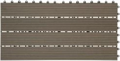 12er-Set WPC Terrassenfliese Mit Klicksystem -Möbel Store 12er Set Terrassenfliesen Klickfliese Terrassendielen installieren GTF005br 2 braun4 1280x1280