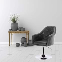 1x Barsessel, Stufenlose Höhenverstellung, Kunstleder, Mit Armlehne&Rücklehne -Möbel Store 1x Barsessel Hoehenverstellung Kunstleder BH104sz 9 1280x1280