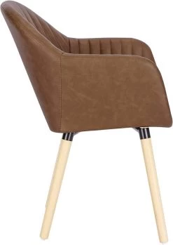 1x Esszimmerstühle Küchenstuhl Polsterstuhl Wohnzimmerstuhl Mit Armlehne Kunstleder Massivholz -Möbel Store 1x Esszimmerst hle K chenstuhl Polsterstuhl Wohnzimmerstuhl mit Armlehne Kunstleder Massivholz BH336br 1 Braun8 1280x1280