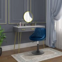 WOLTU Barhocker Tresenhocker Barsessel Mit Rückenlehne Aus Samt Und Metall -Möbel Store 2 Sitzhocker mit Ruckenlehne aus Samt Metall hohenverstellbar drehbar BH242 Dunkelgrun1 1280x1280