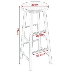 WOLTU Barhocker Bistrohocker, Gestell Aus Stabilem Stahl, Sitzfläche Aus MDF -Möbel Store 2X Barhocker Bistrohocker Stahl MDF BH130sz 2 24 1280x1280