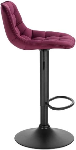 WOLTU Barhocker, Tresenhocker Bistrohocker Mit Rückenlehne, Aus Samt Und Metall -Möbel Store 2er Set Barhocker Kuechenstuhl Samt Metall bordeaux5 1280x1280