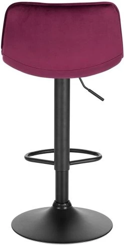 WOLTU Barhocker, Tresenhocker Bistrohocker Mit Rückenlehne, Aus Samt Und Metall -Möbel Store 2er Set Barhocker Kuechenstuhl Samt Metall bordeaux6 1280x1280