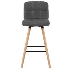 WOLTU 2er Set Barhocker Bistrohocker Mit Lehne Fußstütze, Massivholz Leinen -Möbel Store 2er Set Barstuhl mit Lehne und Fussstuetze aus Leinen und Massivholz BH160dgr 2 3 1280x1280