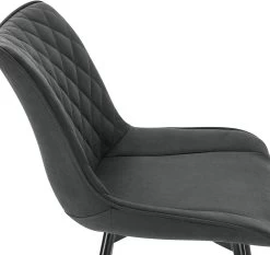 2er-Set Esszimmerstühle Küchenstühle Sitzfläche Aus Stoffbezug Gestell Aus Metall -Möbel Store 2er Set Esszimmerst hle K chenst hle Sitzfl che aus Stoffbezug Gestell aus Metall BH248an 2 Anthrazit7 1280x1280