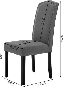 4er Set Esszimmerstühle, Mit Hoher Rückenlehne, Mit Massivholzbeinen, Leinen -Möbel Store 2er Set Esszimmerst hle mit hoher R ckenlehne mit Massivholzbeinen Leinen W0ATT0127 2 dunkelgrau3 1280x1280