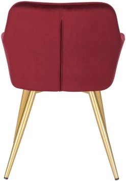 2er-Set Esszimmerstuhl Aus Samt Goldene Beine -Möbel Store 2er Set Esszimmerstuhl aus Samt goldene Beine BH232bd 2 MA bordeaux5 1280x1280