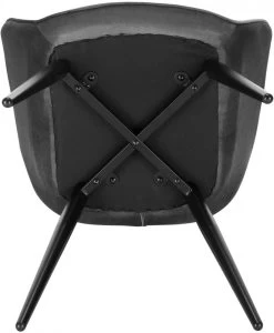 2er-Set Esszimmerstuhl Küchenstuhl Mit Armlehne Gestreift Aus Samt Metallbeine -Möbel Store 2er Set Esszimmerstuhl mit Armlehne aus Samt Metallbeine Modell Kerstin BH254dgr 2 MA dunkelgrau7 1280x1280