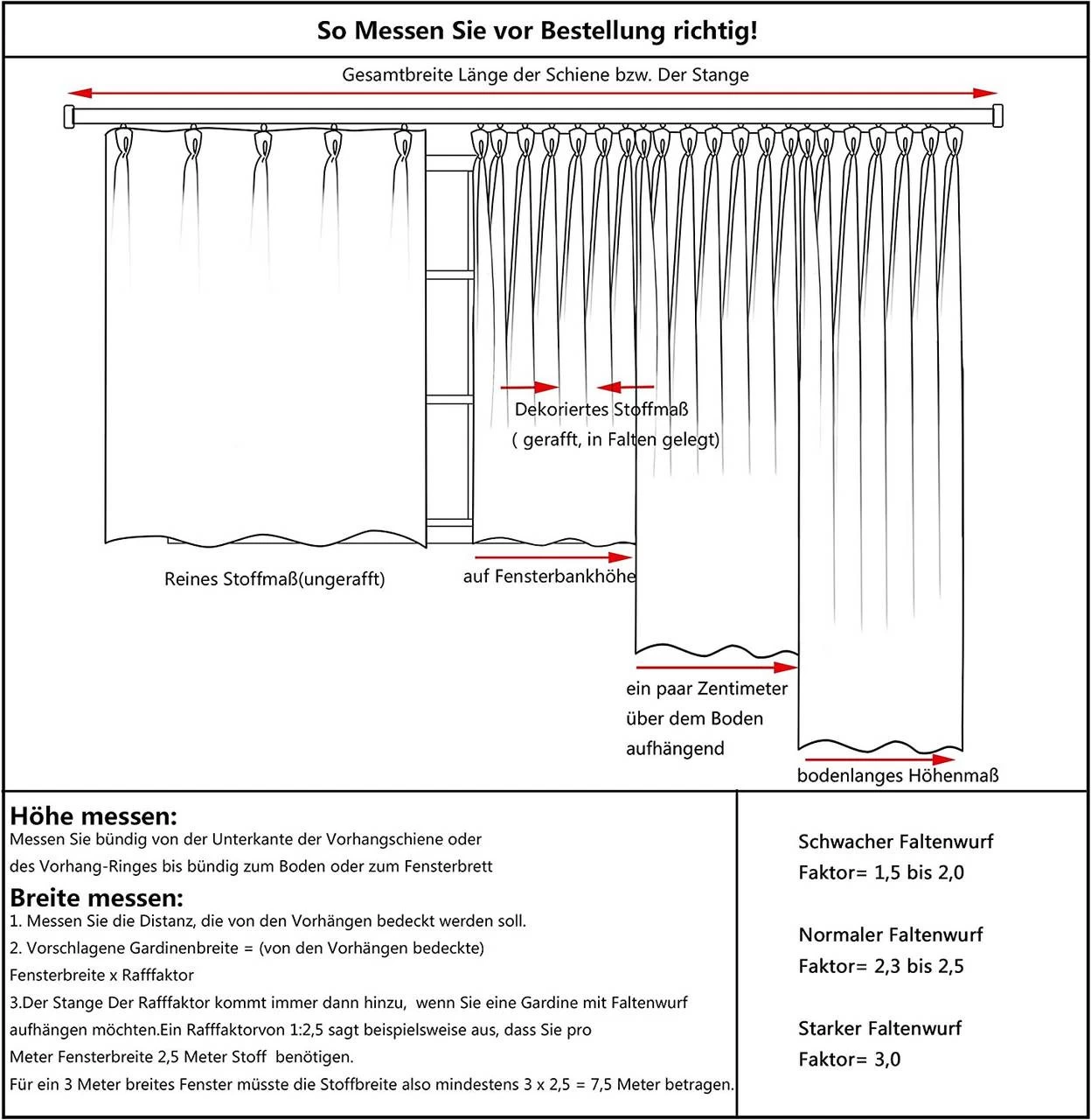 2er Set Gardine Blickdicht 250 G/m² Mit Kräuselband 4 2er Set Gardine Blickdicht 250 G/m² Mit Kräuselband – Bild 4