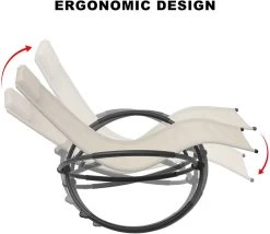 2er Set Gartenliege Schwingliege Sonnenliege, Klappbar, Bis 160KG Belastbar, Textilenbezug -Möbel Store 2er Set Gartenliege Schwingliege Sonnenliege klappbar bis 160KG belastbar Textilenbezug LS002be 2 Beige4 1280x1280