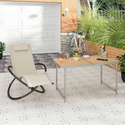 2er Set Gartenliege Schwingliege Sonnenliege, Klappbar, Bis 160KG Belastbar, Textilenbezug -Möbel Store 2er Set Gartenliege Schwingliege Sonnenliege klappbar bis 160KG belastbar Textilenbezug LS002be 2 Beige8 1280x1280