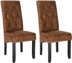 2er-Set Esszimmerstühle Lehnstuhl Mit Hoher Rückenlehne, Beine Aus Massivholz, Sitzfläche Aus Samt