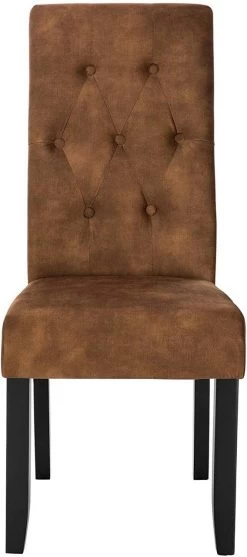 2er-Set Esszimmerstühle Lehnstuhl Mit Hoher Rückenlehne, Beine Aus Massivholz, Sitzfläche Aus Samt -Möbel Store 2er Set Kuechenstuhl Lehnstuhl aus Samt Holzbeine Karina braun4 1280x1280