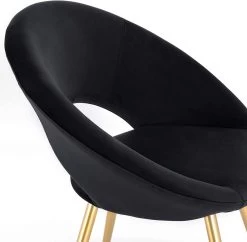 2er-Set Esszimmerstuhl Küchenstuhl Sessel, Sitzfläche Aus Samt, Gold Metallbeine -Möbel Store 2er Set Kuechenstuhl Polsterstuhl Wohnzimmerstuhl aus Samt Metallbeine BH230sz 2 MA schwarz7 1280x1280