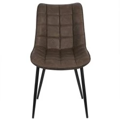 2er-Set Esszimmerstühle Mit Rückenlehne, Sitzfläche Aus Kunstleder, Metallbeine -Möbel Store 2er Set Kuechenstuhl mit Armlehne Sitzflaeche aus Kunstleder Metallbeine BH207br 2 BH207br 2 8 1280x1280