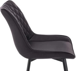 2er-Set Esszimmerstühle Küchenstühle Sitzfläche Aus Kunstleder Gestell Aus Metall -Möbel Store 2er Set Kuechenstuhl mit Armlehne Sitzflaeche aus Kunstleder Metallbeine BH210an 2 5 1280x1280