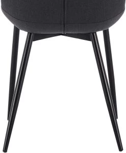 2er-Set Esszimmerstühle Mit Rückenlehne, Sitzfläche Aus Leinen, Metallbeine -Möbel Store 2er Set Kuechenstuhl mit Armlehne Sitzflaeche aus Leinen Metallbeine BH206dgr 2 5 1280x1280