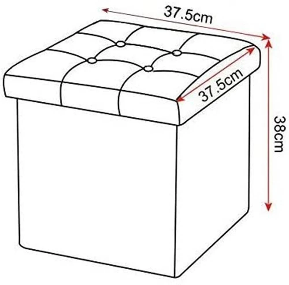 2er-Set Sitzhocker Fußhocker Faltbar Mit Stauraum 2 2er-Set Sitzhocker Fußhocker Faltbar Mit Stauraum – Bild 2