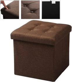 2er-Set Sitzhocker Fußhocker Faltbar Mit Stauraum 8 2er-Set Sitzhocker Fußhocker Faltbar Mit Stauraum -Möbel Store 2er Set Sitzhocker Fusshocker Faltbar mit Stauraum SH06br 2 MA braun3 1280x1280