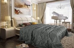 2er Set Tagesdecke Bettüberwurf, Steppdecke Unterfüttert&gesteppt, Dunkelgrau -Möbel Store 2er Set Tagesdecke Bett berwurf Steppdecke unterf ttert gesteppt BWP50131415gr Dunkelgrau1 1280x1280