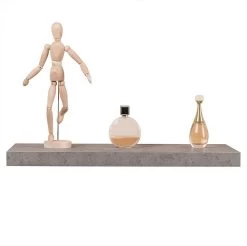 2er Set Wandregal Bücherregal Deko Wandablagen MDF Holz Hängeregal -Möbel Store 2er Set Wandregal Buecherregal Deko Wandablagen MDF Holz Haengeregal RG9315hzt 2 hell zement6 1280x1280