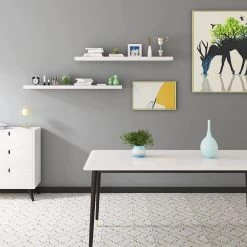 2er-Set Wandregal Wandboard Freischwebend Schweberegal Holz Board -Möbel Store 2er Set Wandregal Wandboard freischwebend Schweberegal Holz Board weiss4 1280x1280