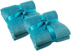 2er-Set Wohndecke Sofadecke Mikrofaser Decke Fleecedecke TV-Decke