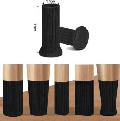 32 Stück Stuhlsocken Mit Filzunterlage, Hochelastische Stuhlbeinschoner, Schwarz -Möbel Store 32 St ck Stuhlsocken mit Filzunterlage hochelastische Stuhlbeinschoner STBK004 32 Schwarz3 1280x1280