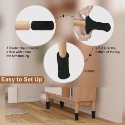 32 Stück Stuhlsocken Mit Filzunterlage, Hochelastische Stuhlbeinschoner, Schwarz -Möbel Store 32 St ck Stuhlsocken mit Filzunterlage hochelastische Stuhlbeinschoner STBK004 32 Schwarz7 1280x1280