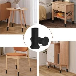 32 Stück Stuhlsocken Mit Filzunterlage, Hochelastische Stuhlbeinschoner, Schwarz -Möbel Store 32 St ck Stuhlsocken mit Filzunterlage hochelastische Stuhlbeinschoner STBK004 32 Schwarz8 1280x1280