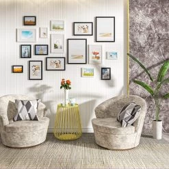 3er Set Bilderrahmen, Fotogalerie Mit Papier-Passepartout, Aus MDF Platte -Möbel Store 3er Set Bilderrahmen Fotogalerie mit Papier Passepartout aus MDF Platte BR9645sb 3 Silber2 1280x1280