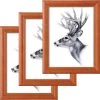 3er-Set Bilderrahmen Aus Holz & Echtglasscheibe In Artos Stil