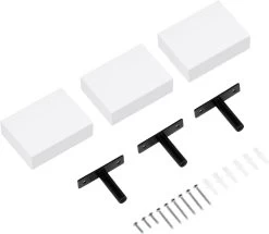 3er Set Wandregal, Regal Freischwebend, Wanddeko, Hochglänzend, Aus MDF, 10,5x7,7x3cm -Möbel Store 3er Set Wandregal Regal freischwebend Wanddeko hochgl nzend aus MDF 10 5x7 8x3cm RG9498ws weiss7 1280x1280