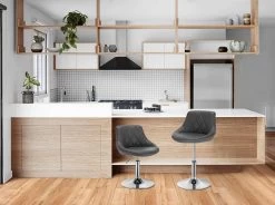 Möbel Store -Möbel Store 4 x Barhocker Relaxsessel mit Rueckenlehne hoehenverstellbar Kunstleder BH241gr 4 MA grau2 1280x1280