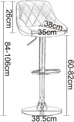 4er Set Barhocker, Stufenlose Höhenverstellung, Verchromter Stahl Kunstleder -Möbel Store 4er Set Barhocker Tresenhocker Bistrostuhl mit Ruechlehne Kunstleder 9181 4 weiss3 1280x1280