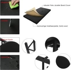 4er Set Esszimmerstühle Küchenstühle Wohnzimmerstühle Aus Holzwerkstoff -Möbel Store 4er Set Esszimmerst hle K chenst hle Wohnzimmerst hle aus Holzwerkstoff BH297sz 4 schwarz4 1280x1280