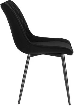 4er-Set Esszimmerstühle Küchenstühle Sitzfläche Aus Leinen Gestell Aus Metall -Möbel Store 4er Set Esszimmerstuhl Kuechenstuhl Polsterstuhl BH208sz MA schwarz4 1280x1280