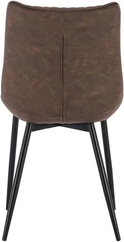 4er-Set Esszimmerstühle Küchenstühle Sitzfläche Aus Kunstleder Gestell Aus Metall -Möbel Store 4er Set Esszimmerstuhl Kuechenstuhl Polsterstuhl aus Kunstleder BH210br 4 MA braun5 1280x1280