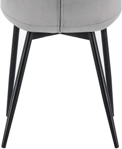 4er-Set Esszimmerstühle Küchenstühle Sitzfläche Aus Samt Gestell Aus Metall -Möbel Store 4er Set Esszimmerstuhl Kuechenstuhl Polsterstuhl aus Samt BH209hgr 4 MA hellgrau7 1280x1280