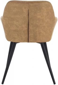 4er-Set Esszimmerstuhl Mit Armlehne Sitzfläche Aus Stoffbezug, Metallbeine -Möbel Store 4er Set Esszimmerstuhl aus Stoffbezug Modell Rita BH224br 4 braun4 1280x1280